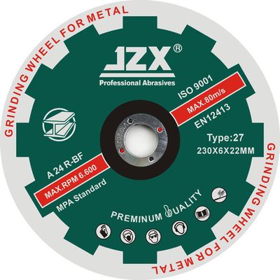 230x6.8x22.23 Inox drückte Metallschleifscheibe-Art 27 nieder