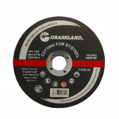 4" 105mm X 1.2 mm X 16mm Edelstahl-Trennscheiben für Winkelschleifer mit Aluminiumoxid-Schleifkorn EN 12413