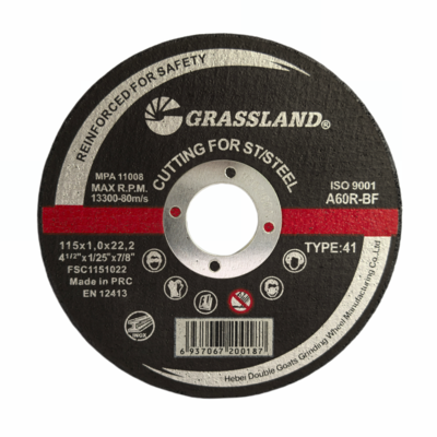 115X1X22.2, Dünneres Design GRASSLAND 115mm Trennscheibe für schnellere und sauberere Schnitte auf Stahl und Edelstahl INOX