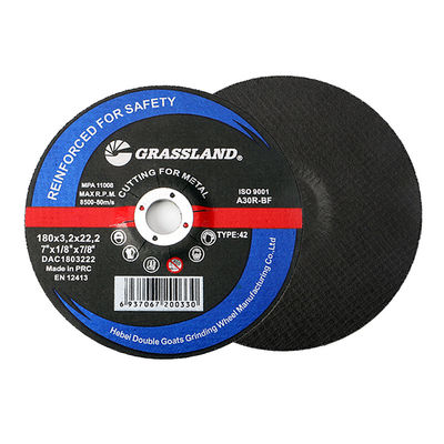 7 abschleifendes abgeschnittenes Rad des Zoll-180x3.0x22.2mm 80m/S für Metall