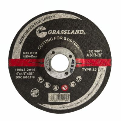 GRASSLAND 4 Zoll Inox Schleifscheiben mit monokristallinem Schmelzkorund 100 mm x 3,2 mm x 16 mm